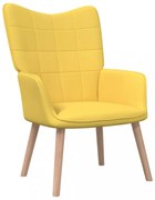 mustársárga szövet pihenőfotel