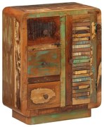 tömör 3 fiókos újrahasznosított fa tálalószekrény 55x30x70 cm