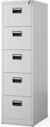 Fém irattartó szekrény, 5 fiókos SARA V5, 460 x 1625.5 x 620 mm, szürke
