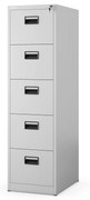 Fém irattartó szekrény, 5 fiókos SARA V5, 460 x 1630 x 620 mm, szürke