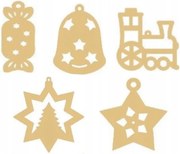 Fa Gömbök Karácsonyfadíszek 10DB Medál