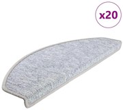 20 db világosszürke, félkör alakú, nagy lépcsőszőnyeg 65 x 24 x 4 cm