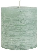 IB Laursen Zöld oszlopgyertya RUSTIC CANDLE GREEN 7,5 cm