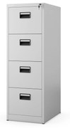 Fém irattartó szekrény, 4 fiókos SARA V4, 460 x 1320 x 620 mm, szürke