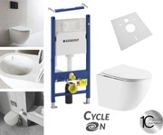 Geberit Geberit, Duofix Delta rejtett öblítőtartály szett + Desna fali WC-csésze duroplaszt ülőkével, Vortex öblítéssel, fényes fehér, LAV-SETDESNAGEB