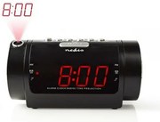 Nedis Digitális ébresztőóra rádióval és vetítővel,0,9" LED kijelzővel