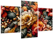 Kép - Narancs-vörös virágok (90x60 cm)