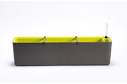 Plastia Berberis 80 Önöntöző virágláda antracit + zöld, 80 cm