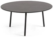 Ulrich fekete dohányzóasztal, ⌀ 70 cm - Kave Home