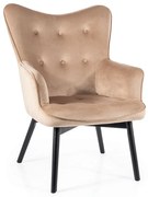 Camden Velvet fotel, bézs