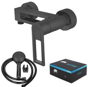 SOTBE LOFT SVART fekete Fali zuhanycsaptelep + zuhanyszett