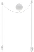 Lámpabúra függeszték Cannonball white cluster 2 Ø 12cm L 2,5 m - UMAGE