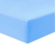 Jersey világoskék lepedő TiaHome - 200x200cm