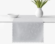 Goldea ünnepi teflonos asztali futó - szürke nagy ornamentekkel ékesített 20x120 cm