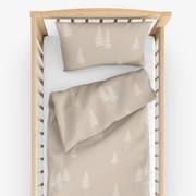Goldea gyermek pamut ágyneműhuzat kiságyba - északi fenyők 90 x 120 és 40 x 60 cm