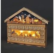 Brilagi LED adventi naptár LED/2xAA fenyő mintával