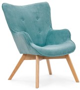 Türkiz kordbársony fotel Niko – Ropez