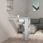 szürke sonoma színű fatermék fali bárasztal 102 x 50 x 45 cm