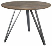 Tetis étkezőasztal, 100 cm átmérő, dió / fekete