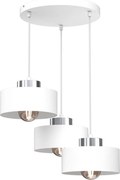 Csillár zsinóron MARTI 3xE27/15W/230V fehér/króm