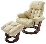 Állítható fotel HABI krémszínű/dió