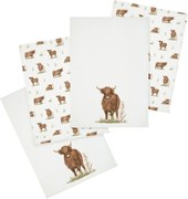 Pamut konyharuha szett 4 db-os 50x70 cm Angus Highland Cow – Catherine Lansfield