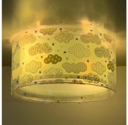 Dalber 41416H - Gyermek mennyezeti lámpa CLOUDS 2xE27/60W/230V zöld