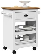 konyhakocsi BODO" Fehér és barna 67,5x45x80 cm"