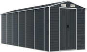 vidaXL antracitszürke horganyzott acél kerti fészer 191 x 555 x 198 cm
