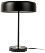 Fekete asztali lámpa fém búrával (magasság 40 cm) Gold Disc – Leitmotiv