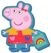 Peppa malac Shopping formapárna, díszpárna 35 cm Velúr