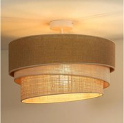 Duolla - Felületre szerelhető csillár YUTE TRIO 3xE27/15W/230V átm. 60 cm barna/szürke/bézs