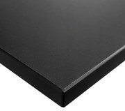 Fekete 120x80cm-es asztallap elektromos asztallábakhoz | LVNSystem