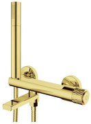 Mexen Diamond fürdőszobai csaptelep zuhanykészlettel, arany - 71530-50