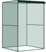 Outsunny Növény- és Rovarkert Kertészeti Kifutó Roll-Up Ajtóval és Acélvázzal Kerthez, Teraszhoz, Műhelyhez 120x120x180 cm Sötét Zöld | Aosom