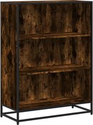 vidaXL füstös tölgy színű szerelt fa könyvszekrény 80,5x35x107,5 cm