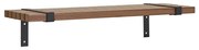 Luxor fali polc, kőris furnér, fém, natúr, fekete 50x15x10 cm