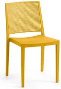Sárga műanyag kerti szék Grid – Rojaplast