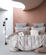 BROWN KARO flanel lepedő DeLuxe A csomag tartalma: 7 készlet csomagolása, A lapok mérete: 140x200 cm