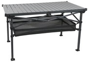 Antracit színű összecsukható kempingasztal 118x70 cm