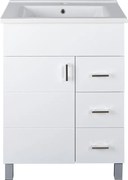 VivaStyle KARINA 65 lábon álló fürdőszobabútor 3 fiókos Sanovit ATRIA 9065 mosdóval 65 x 45,5 cm