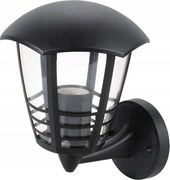 Kültéri kerti fali lámpa ipari fekete üveg Rabalux