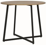 Kerek étkezőasztal tölgy dekorációval LUNA 90x90