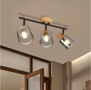 Brilagi - HYGGE spotlámpa 3xE14/15W/230V fa/füstszínű
