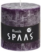 SPAAS Gyertyás henger rusztikus 10x10cm sötét lila
