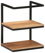 tömör akácfa és vas fali polc 40 x 30 x 50 cm