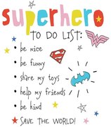 Művészi plakát Superhero - to do list