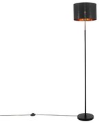 Okos állólámpa fekete arany kerek WiFi A60-nal - VT