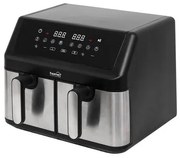 HOME HGAF29 duplakosaras forrólevegős sütő, 2 x 4,5L, 2000 W, digitális vezérlés, 8 féle üzemmód