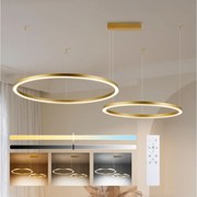 Brilagi - PORTOFINO LED fényerőszabályozható csillár kábellel LED/98W/230V arany + távirányító